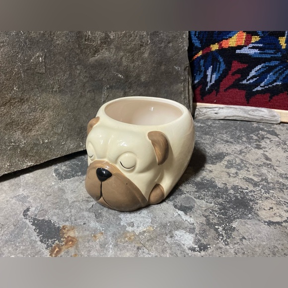 Bulldog/Pug Ceramic Planter - Picture 2 of 5